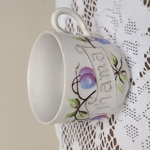Vintage "mama" tea cup mug with plums